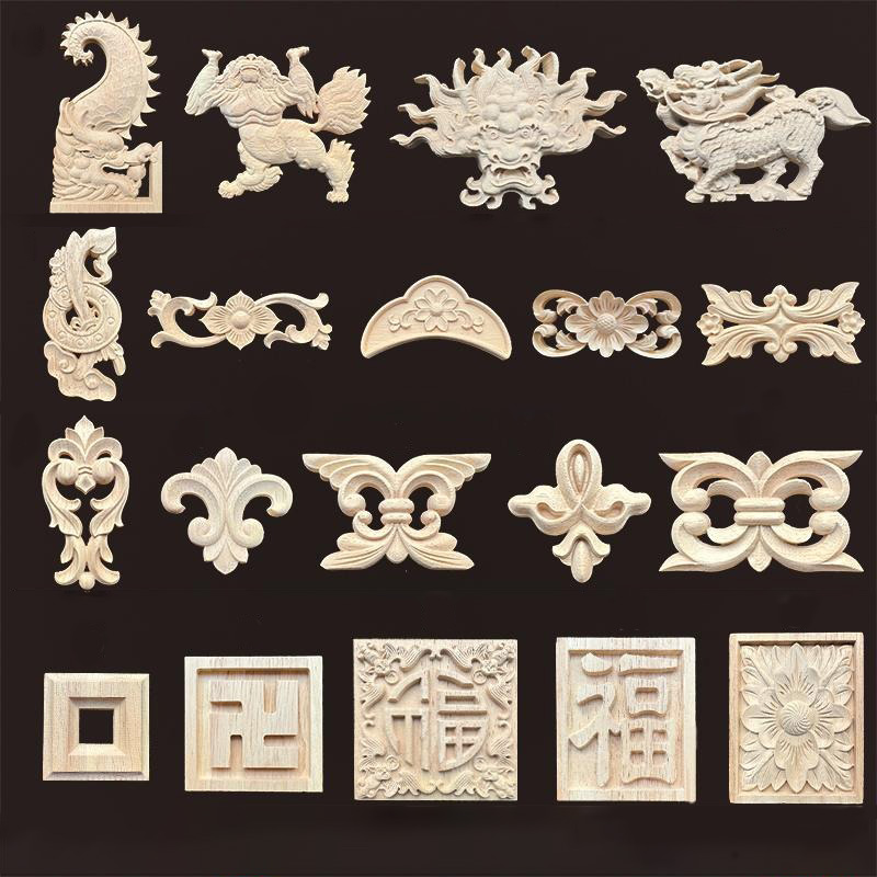 Vintage Things Collection - Vintage Wood Applique with Dragon &