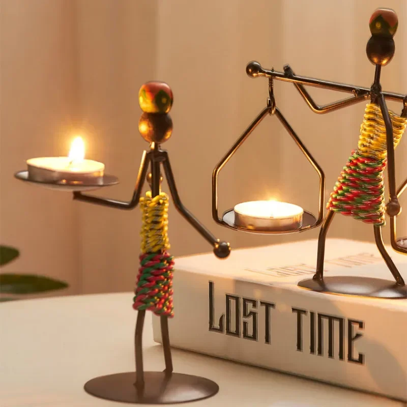Collectible Vintage Matches - New Vintage Metal Candlestick Handmade Iron