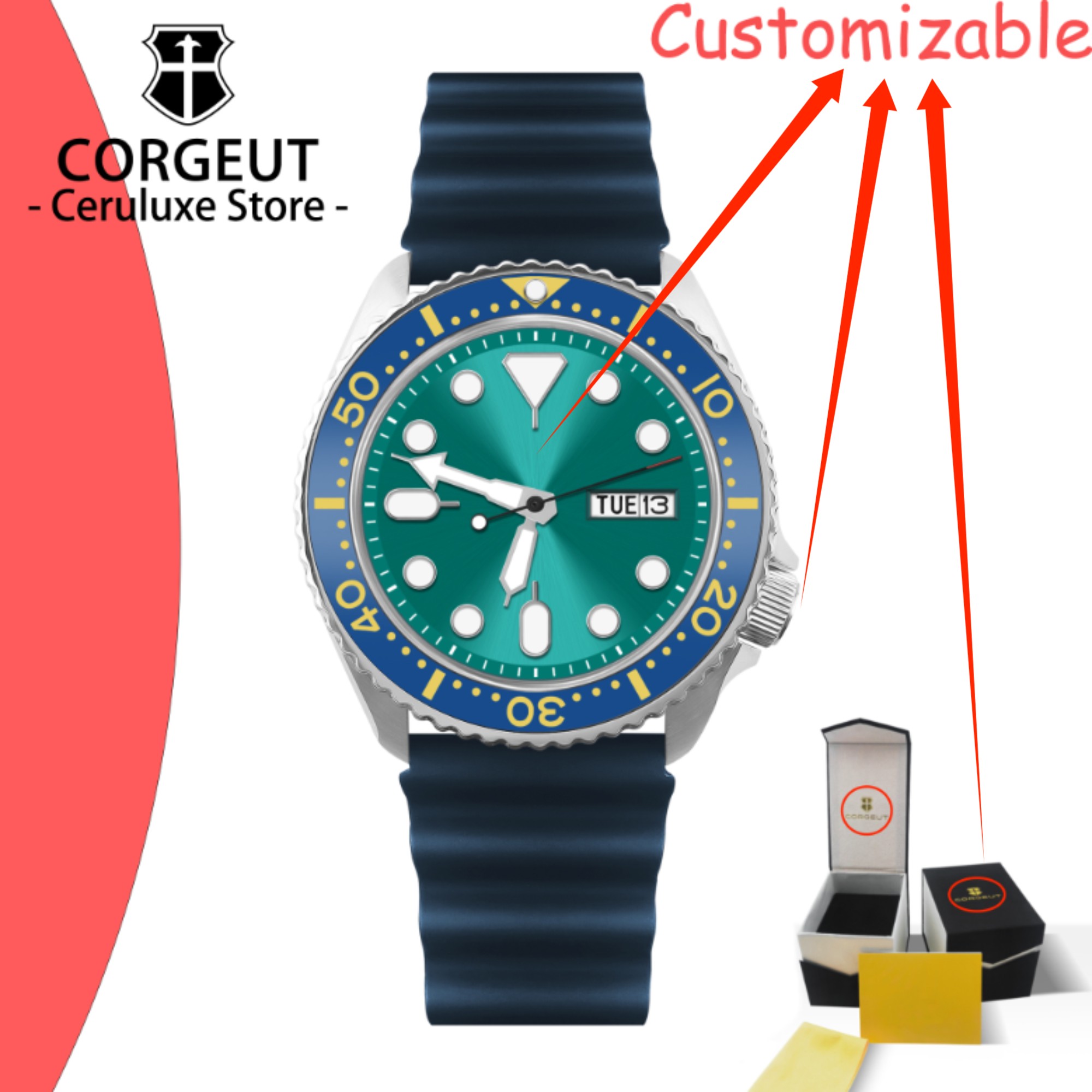 CUSTOM Logo Vintage Diver Watc - огляд і ціна Vintage Watch Crystal