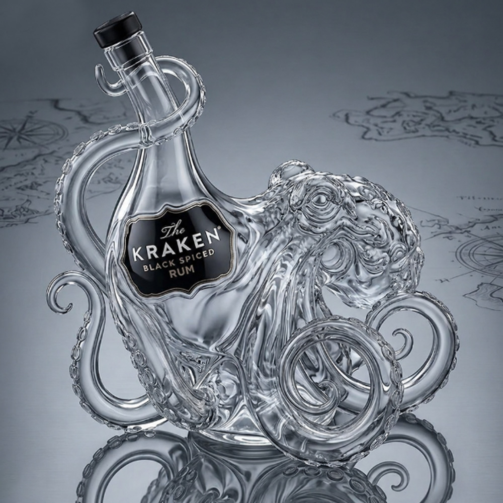 Kraken Octopus Whiskey Decante - огляд і ціна Vintage Collectible Glassware