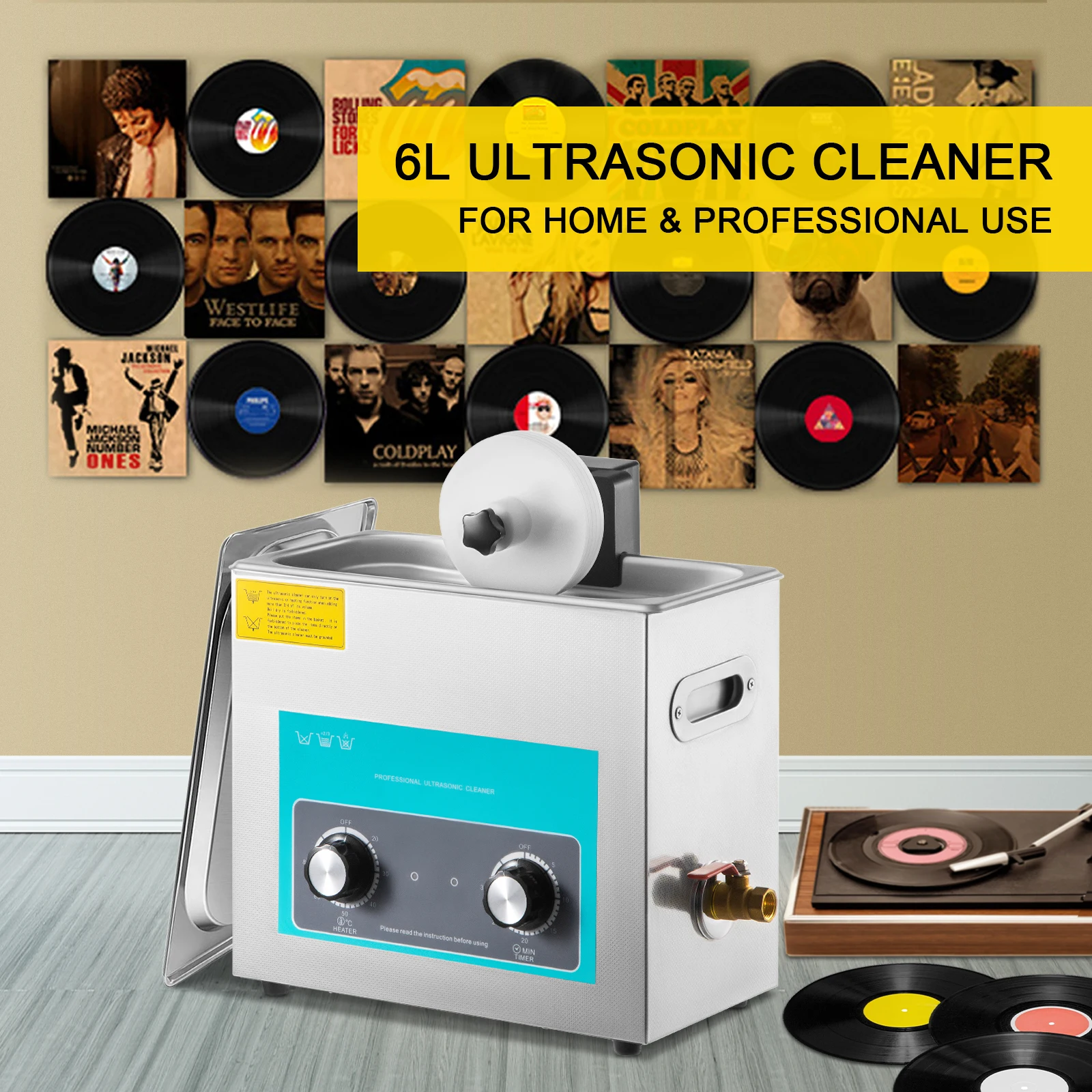 SIHAO 6L Ultrasonic Vinyl Reco - огляд і ціна Vinyl Record Cleaner