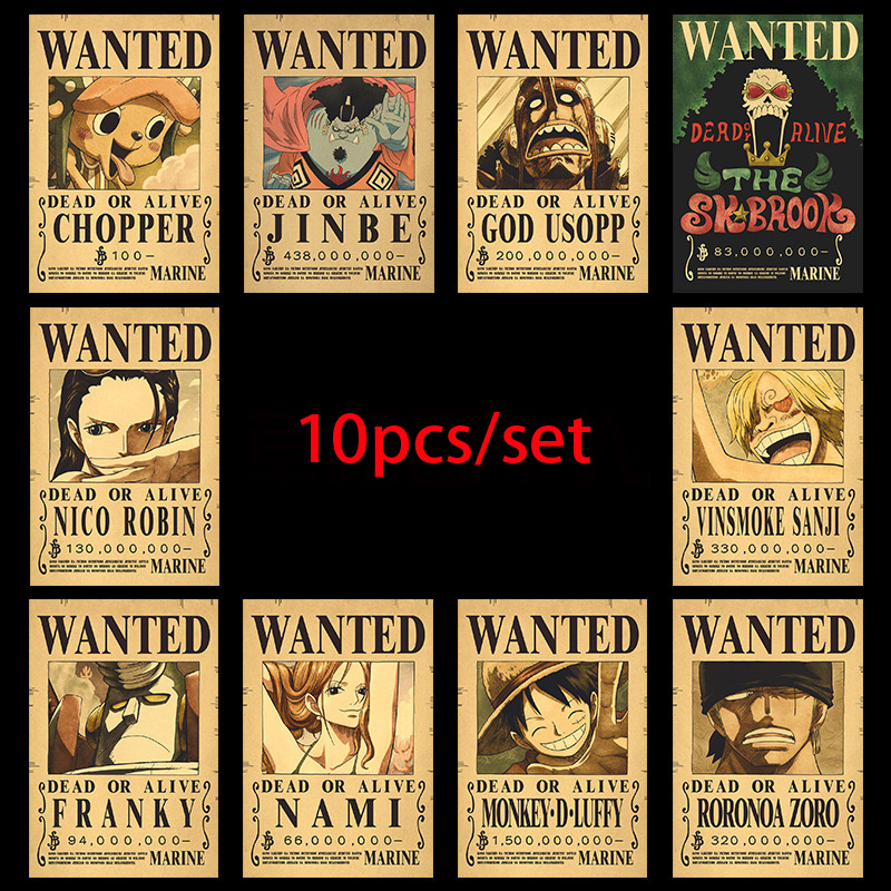 10pcs Anime One Piece Luffy 3  - огляд і ціна Vintage Things Collection