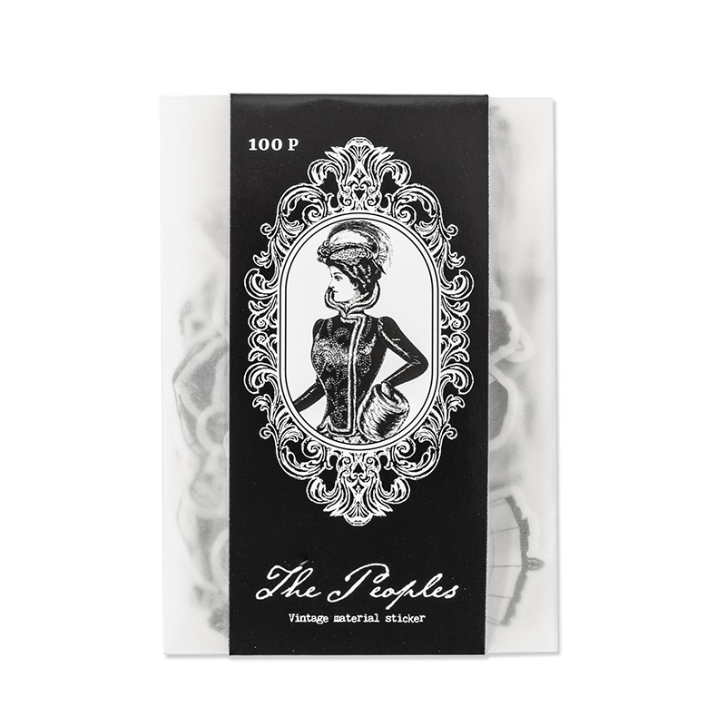 1pack/100pcs Vintage Black Whi - огляд і ціна Vintage Things Collection