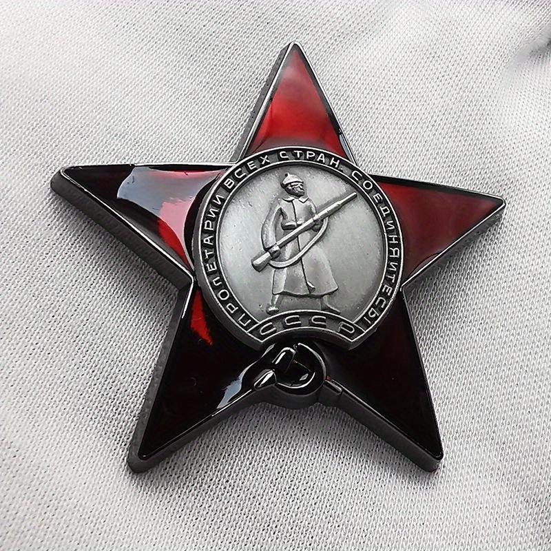 1Pc Red Star Badge Lapel Pins  - огляд і ціна Vintage Collectible Classics